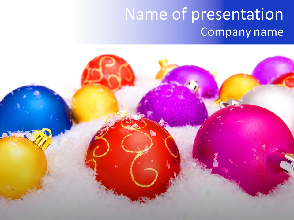 Festive White Background PowerPoint Template