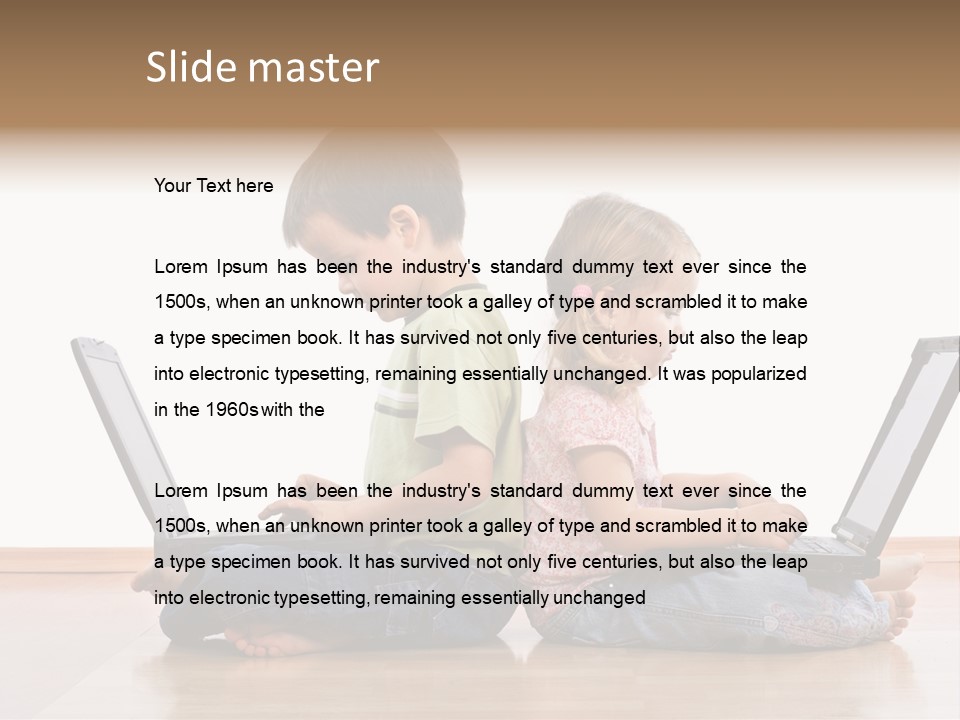 Notebook Kid Isolated PowerPoint Template