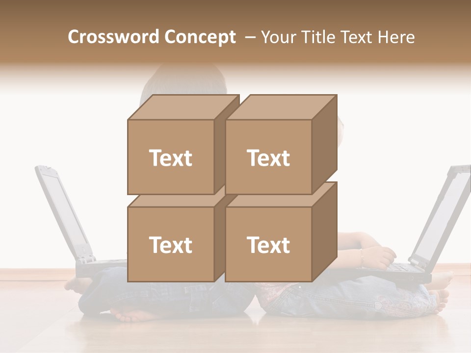 Notebook Kid Isolated PowerPoint Template