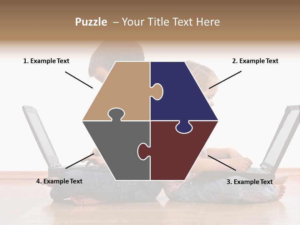 Notebook Kid Isolated PowerPoint Template