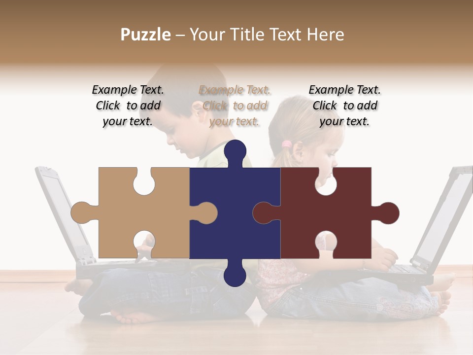 Notebook Kid Isolated PowerPoint Template