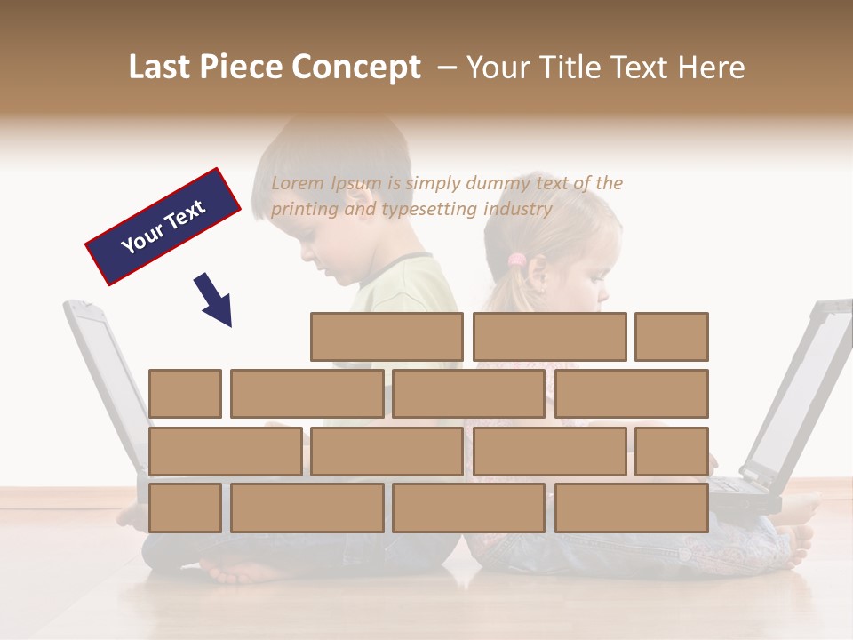 Notebook Kid Isolated PowerPoint Template
