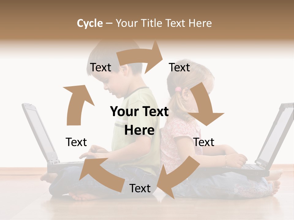 Notebook Kid Isolated PowerPoint Template