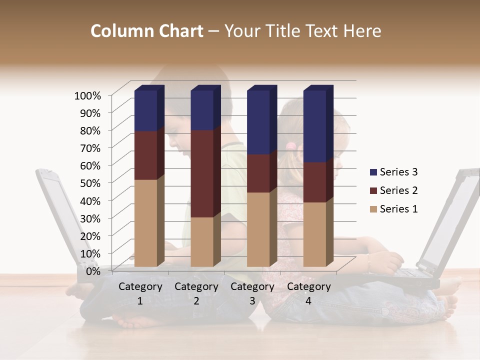Notebook Kid Isolated PowerPoint Template