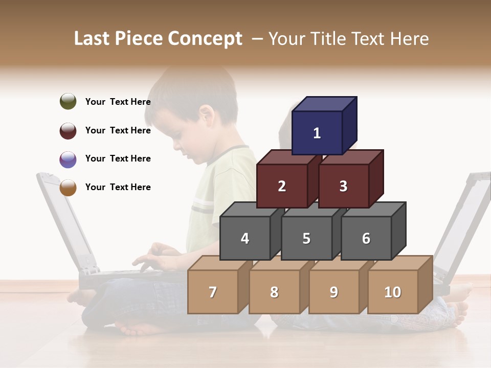Notebook Kid Isolated PowerPoint Template