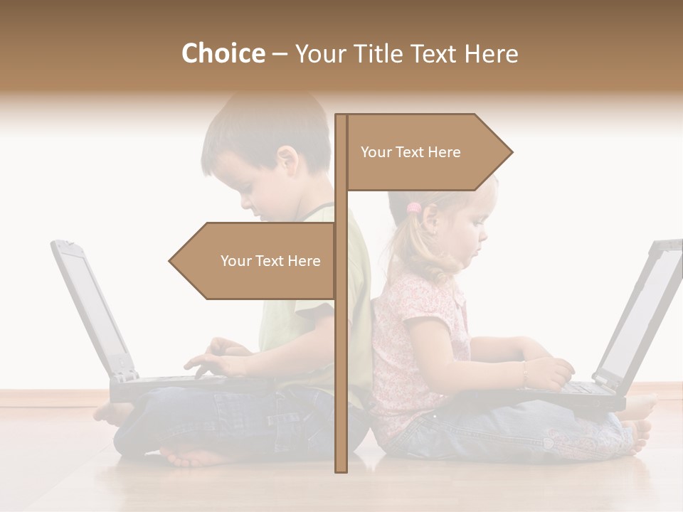Notebook Kid Isolated PowerPoint Template