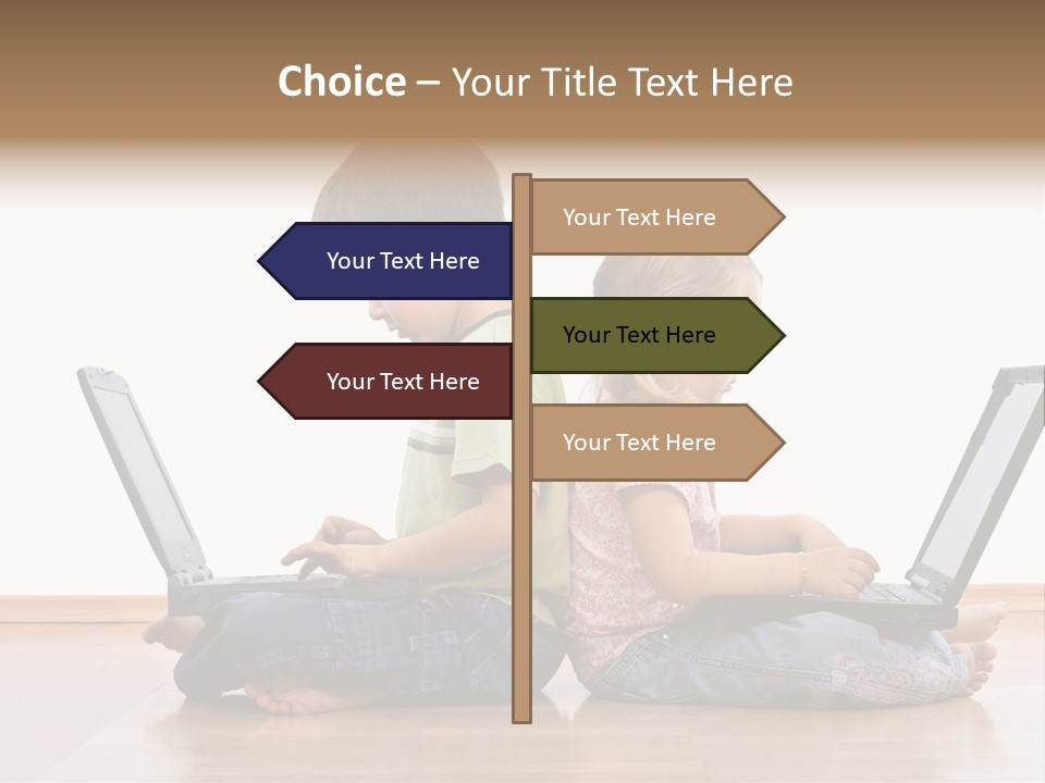 Notebook Kid Isolated PowerPoint Template