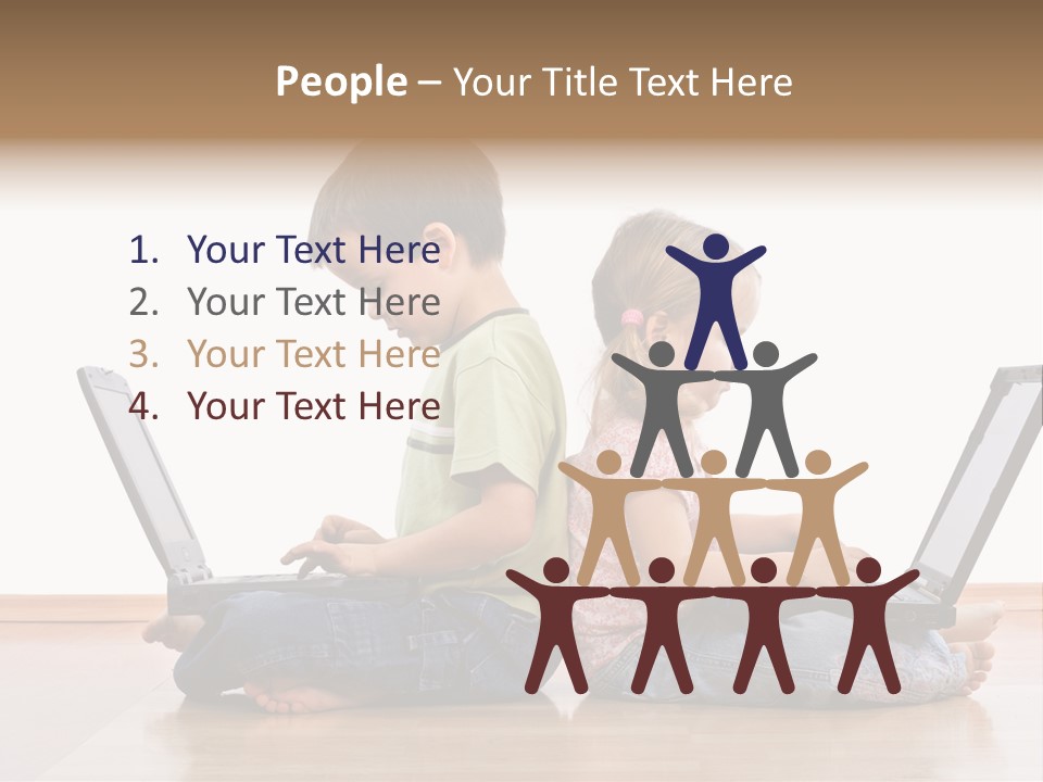 Notebook Kid Isolated PowerPoint Template