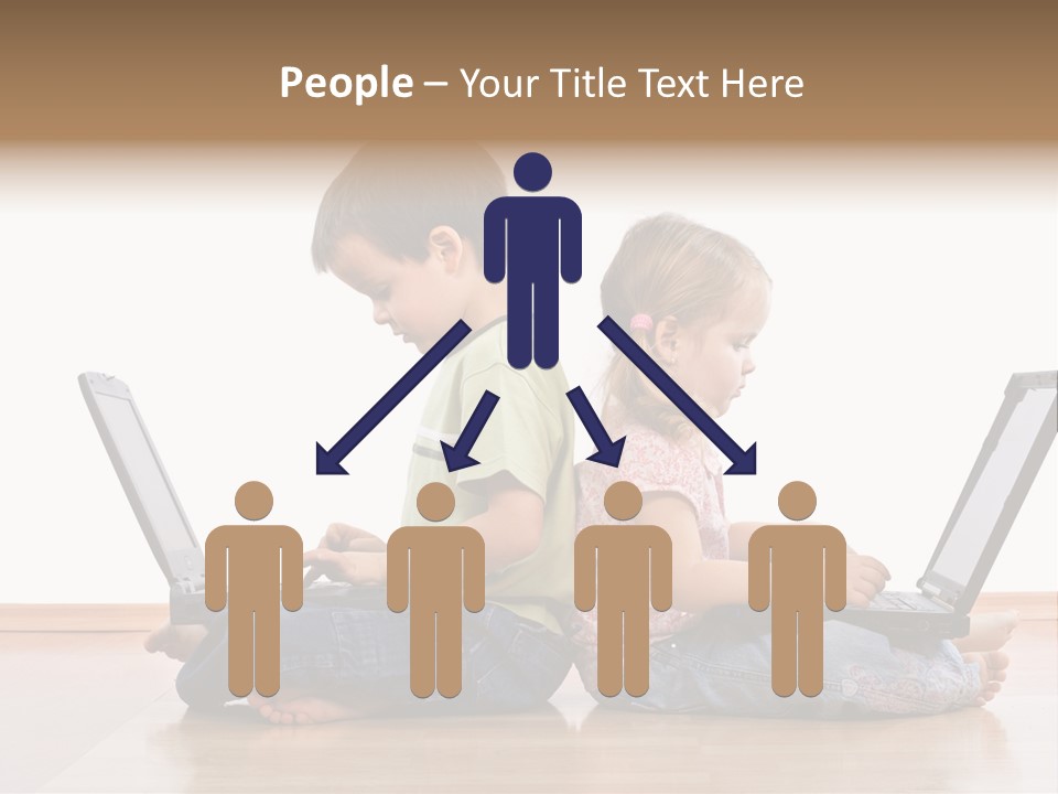 Notebook Kid Isolated PowerPoint Template