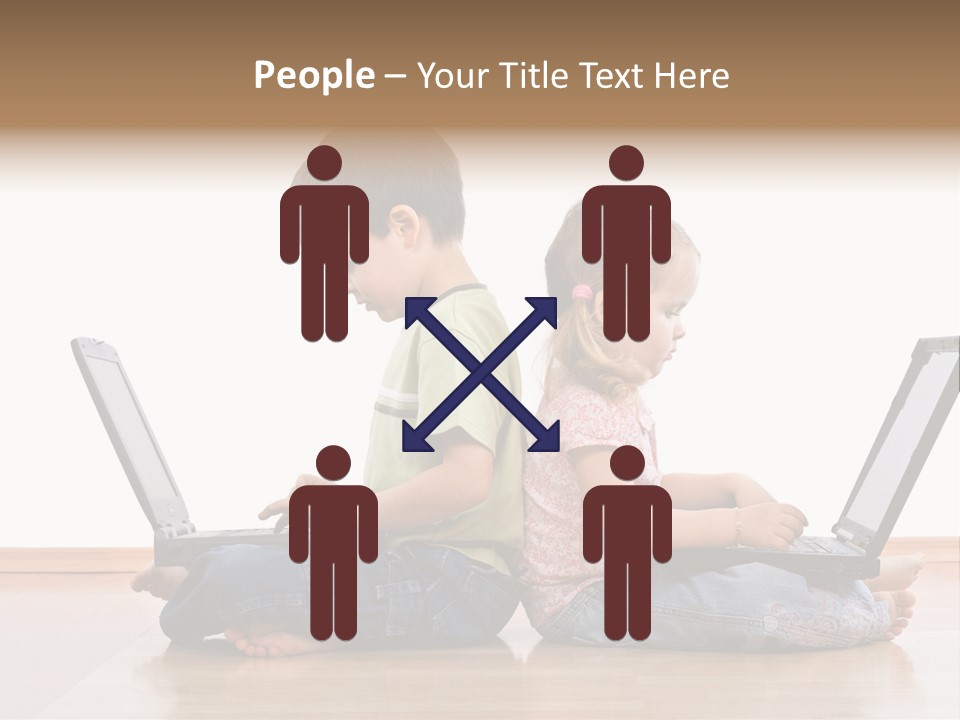 Notebook Kid Isolated PowerPoint Template