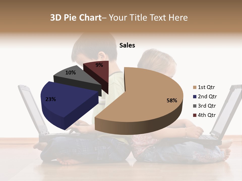 Notebook Kid Isolated PowerPoint Template