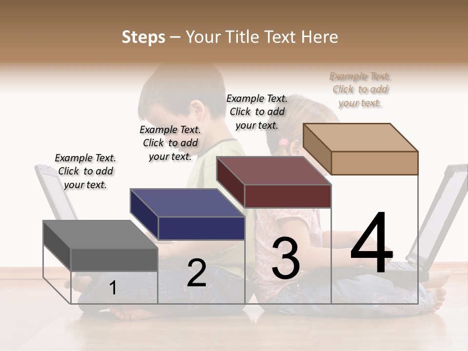 Notebook Kid Isolated PowerPoint Template