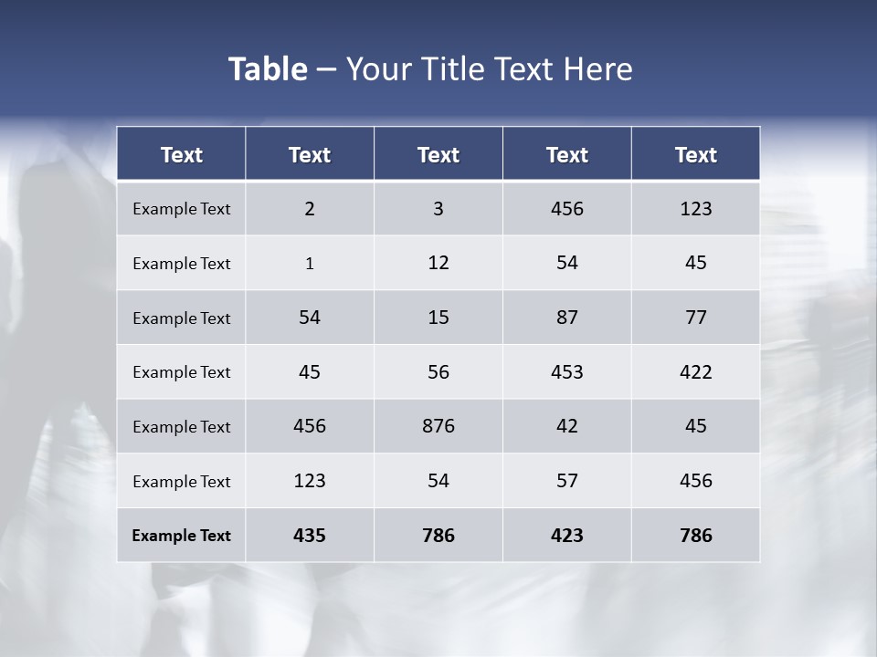 Communication Character Table PowerPoint Template