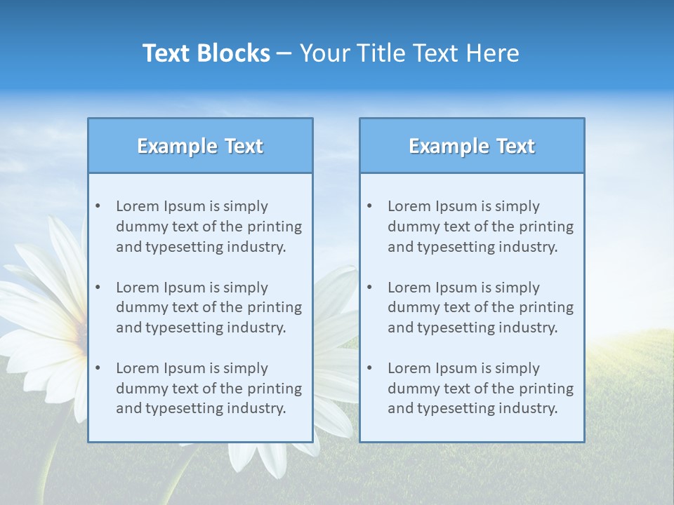 Grass Blue Lawn PowerPoint Template