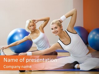 Stretching Discipline Close Up PowerPoint Template