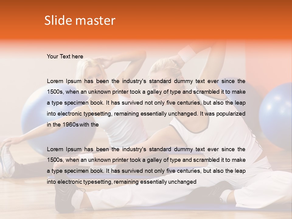 Stretching Discipline Close Up PowerPoint Template