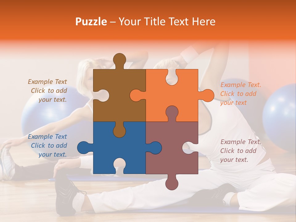 Stretching Discipline Close Up PowerPoint Template