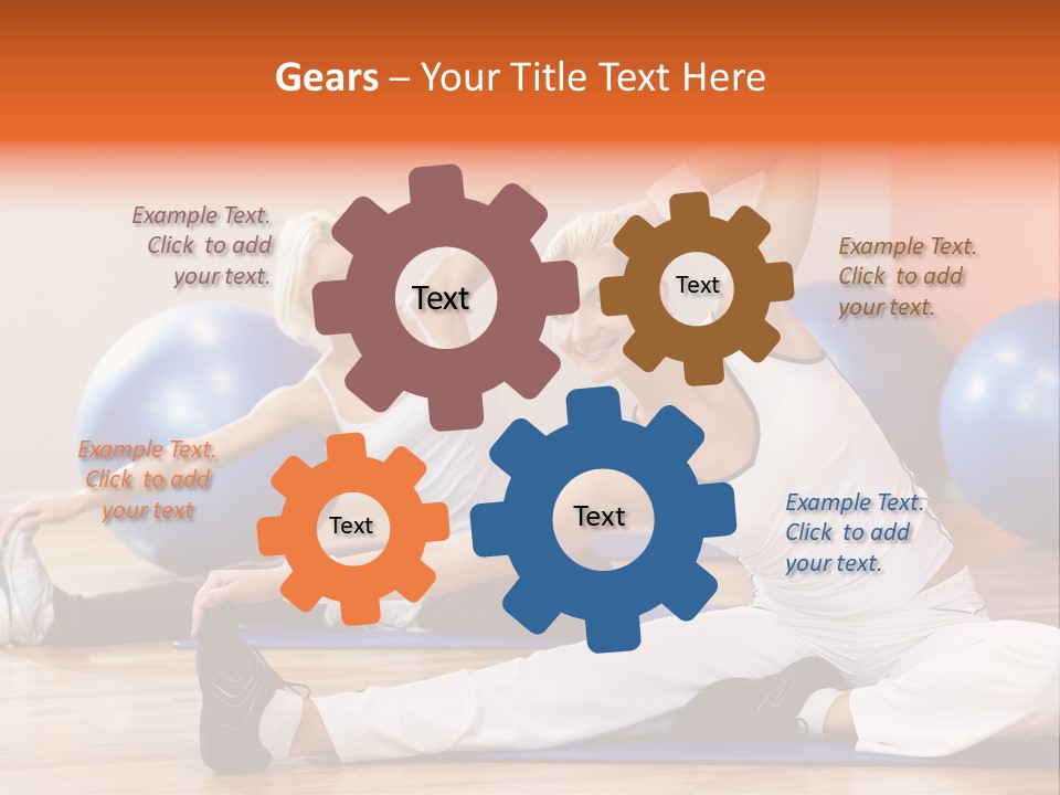 Stretching Discipline Close Up PowerPoint Template