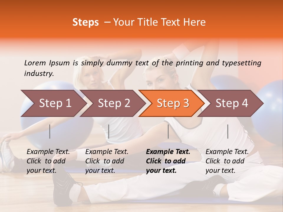 Stretching Discipline Close Up PowerPoint Template