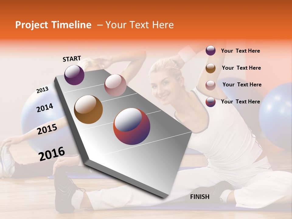 Stretching Discipline Close Up PowerPoint Template