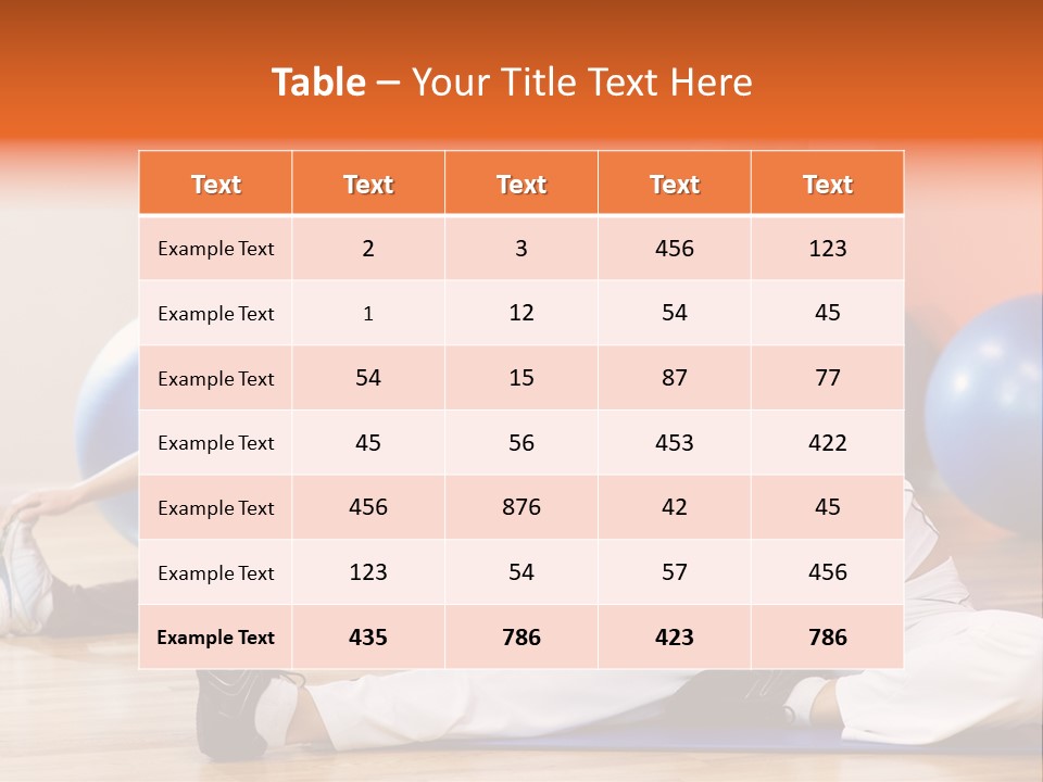 Stretching Discipline Close Up PowerPoint Template