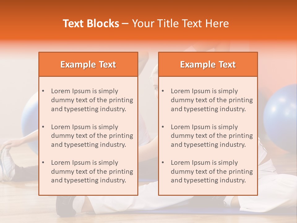 Stretching Discipline Close Up PowerPoint Template