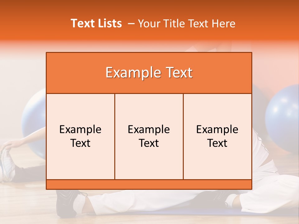 Stretching Discipline Close Up PowerPoint Template