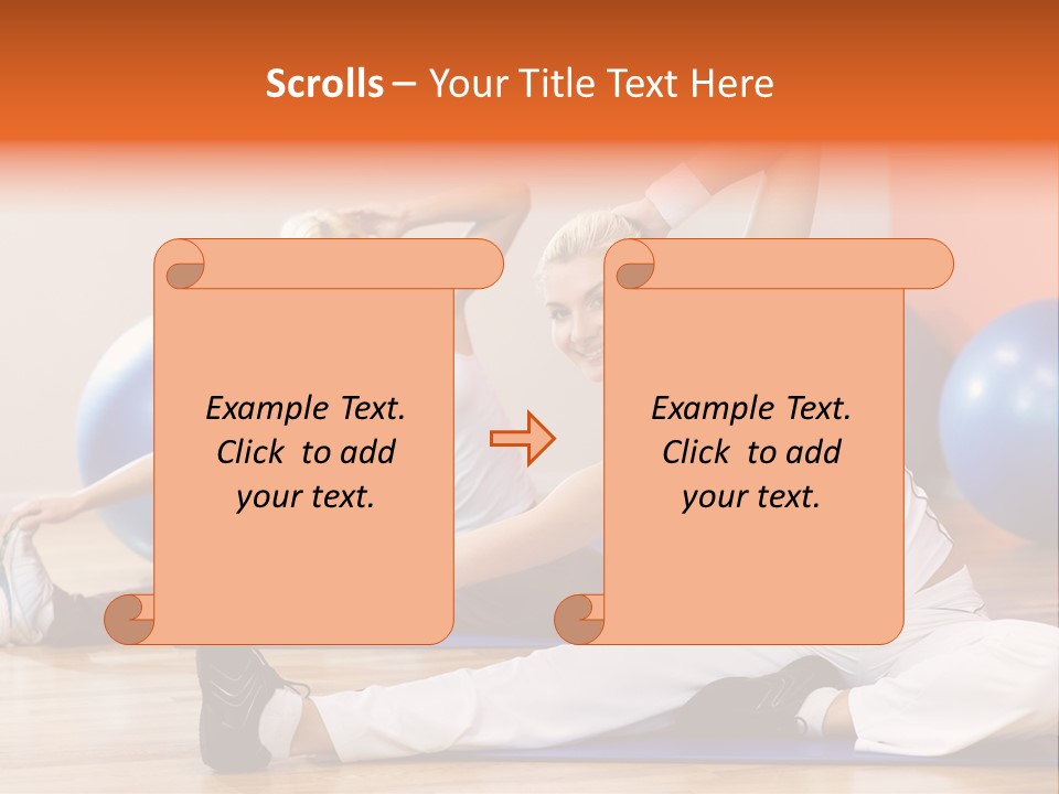 Stretching Discipline Close Up PowerPoint Template