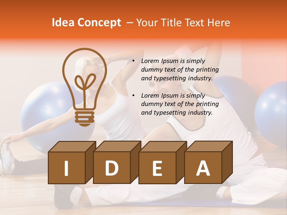 Stretching Discipline Close Up PowerPoint Template