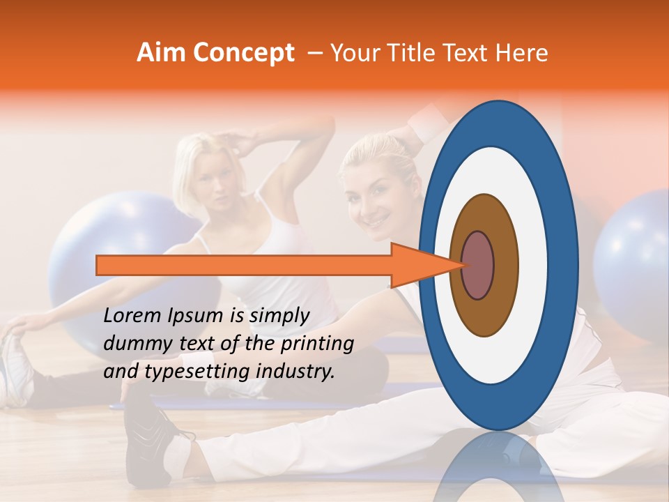 Stretching Discipline Close Up PowerPoint Template