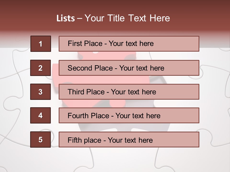 Teamwork Incomplete Unique PowerPoint Template