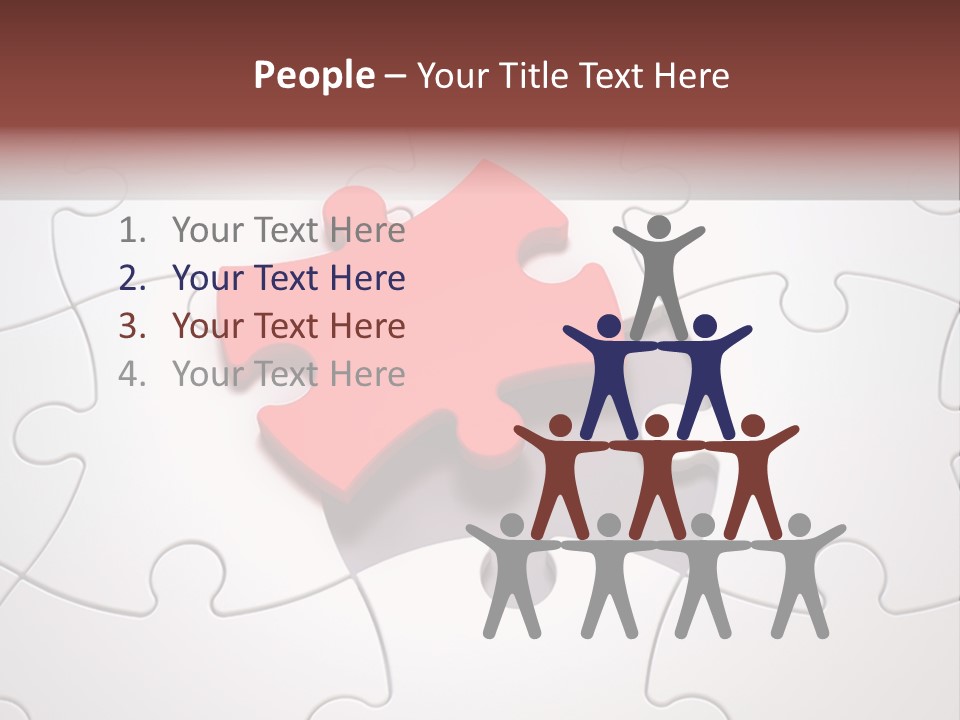 Teamwork Incomplete Unique PowerPoint Template