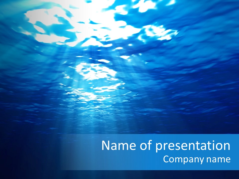 Sea Waves Underwater Scenes PowerPoint Template