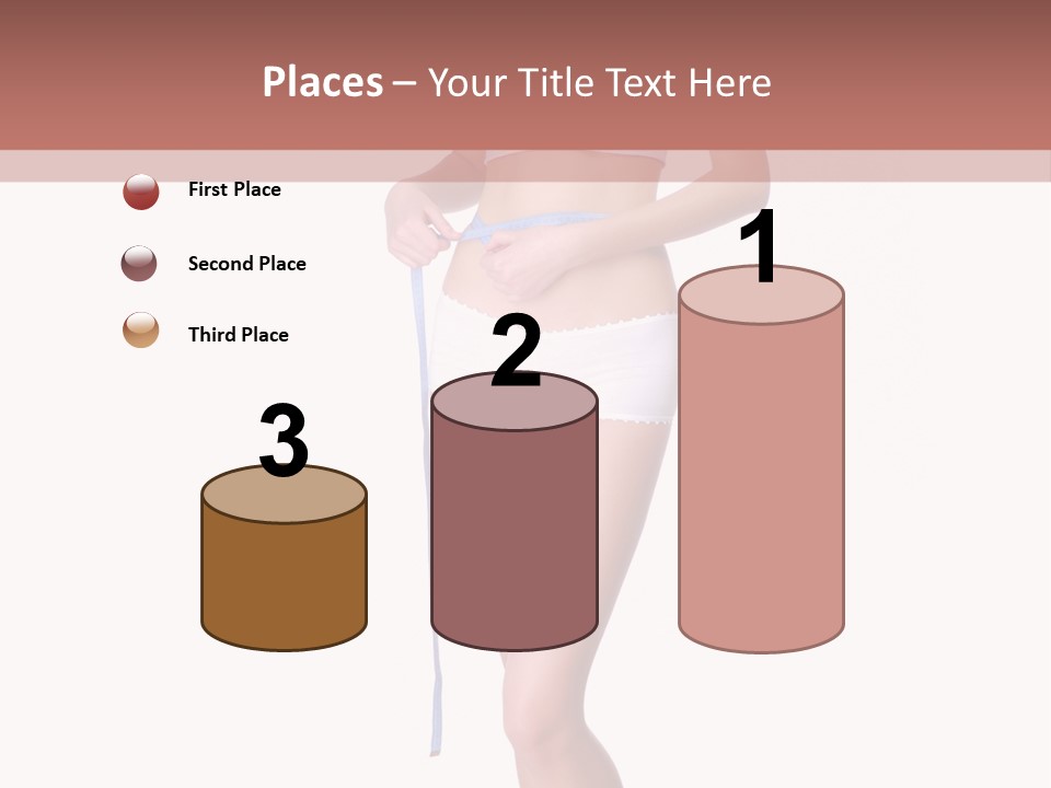 Isolated Woman Success PowerPoint Template