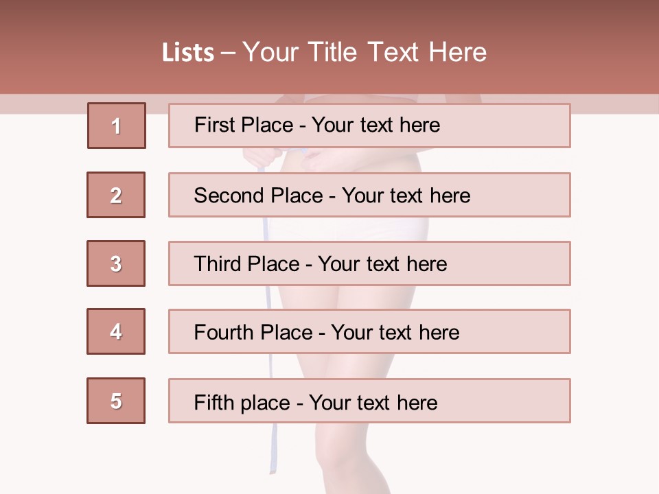 Isolated Woman Success PowerPoint Template