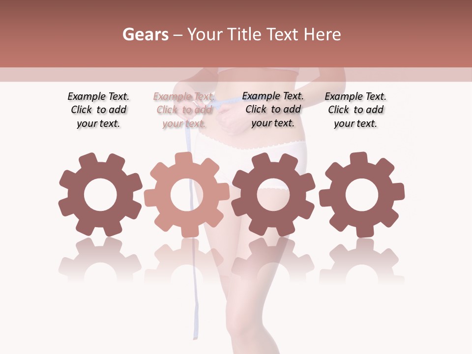 Isolated Woman Success PowerPoint Template