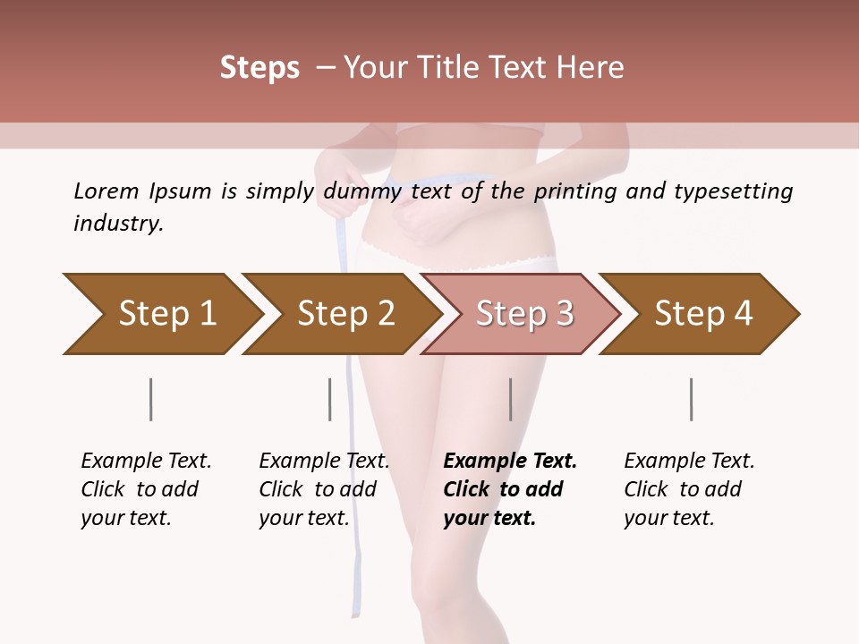 Isolated Woman Success PowerPoint Template