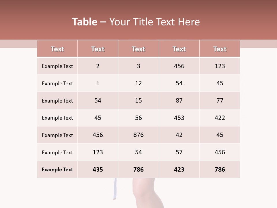 Isolated Woman Success PowerPoint Template