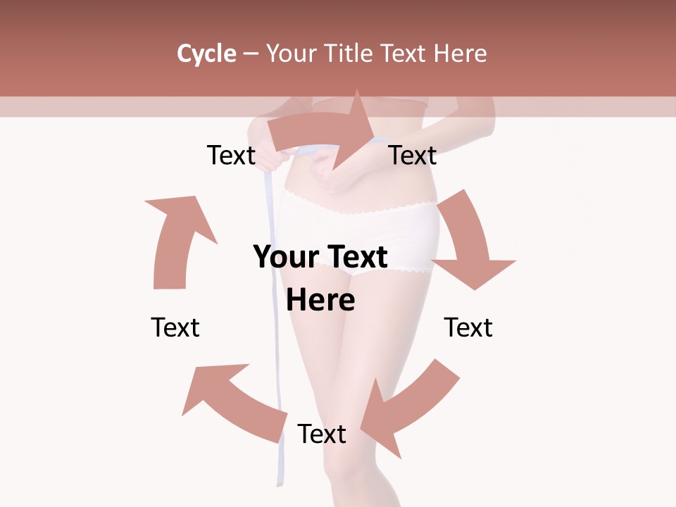 Isolated Woman Success PowerPoint Template
