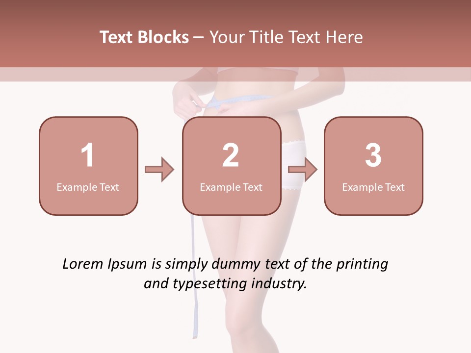 Isolated Woman Success PowerPoint Template