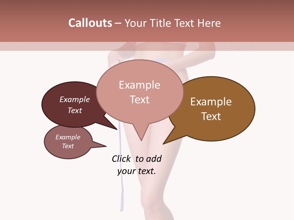 Isolated Woman Success PowerPoint Template