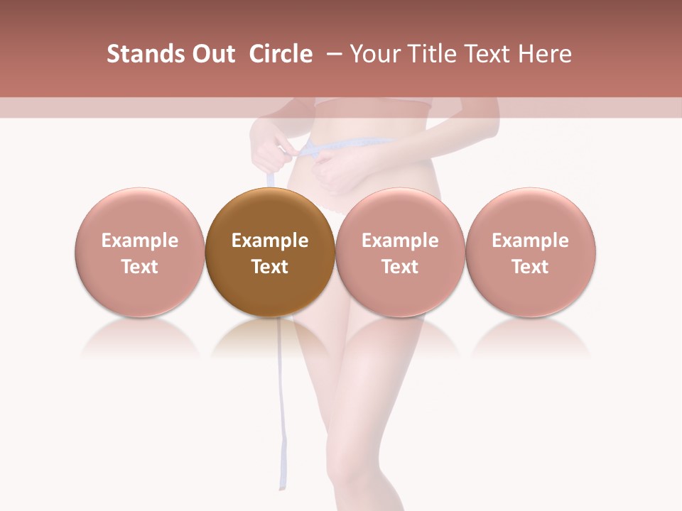 Isolated Woman Success PowerPoint Template