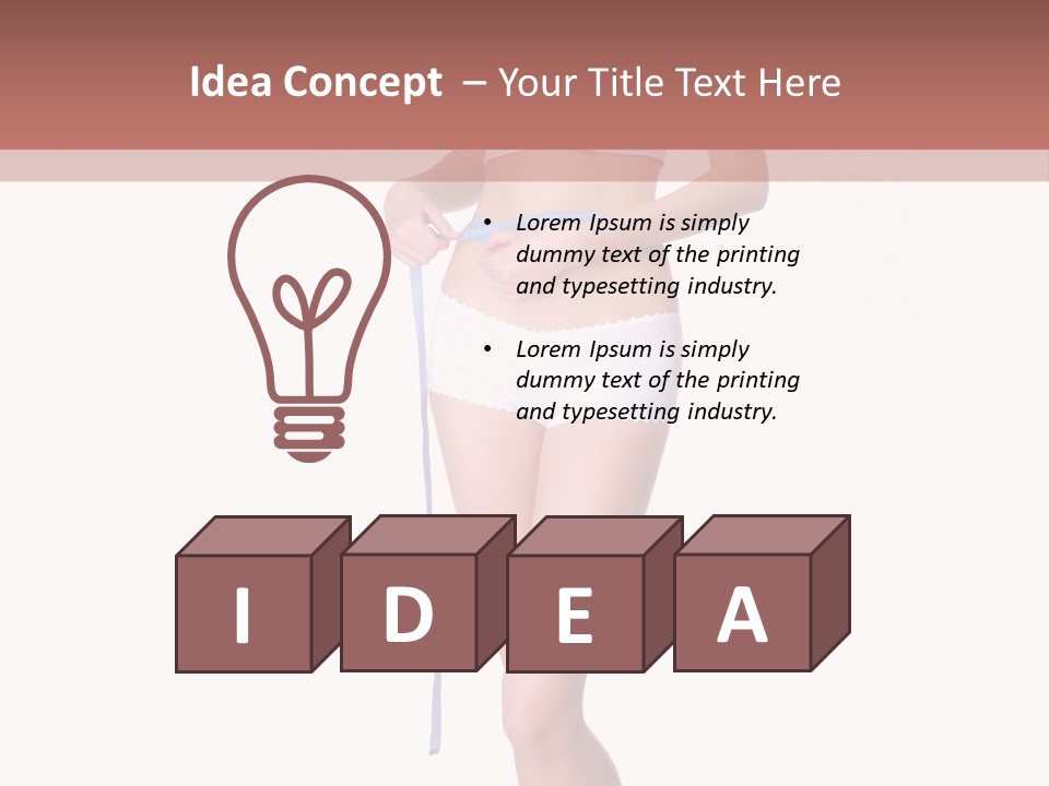 Isolated Woman Success PowerPoint Template