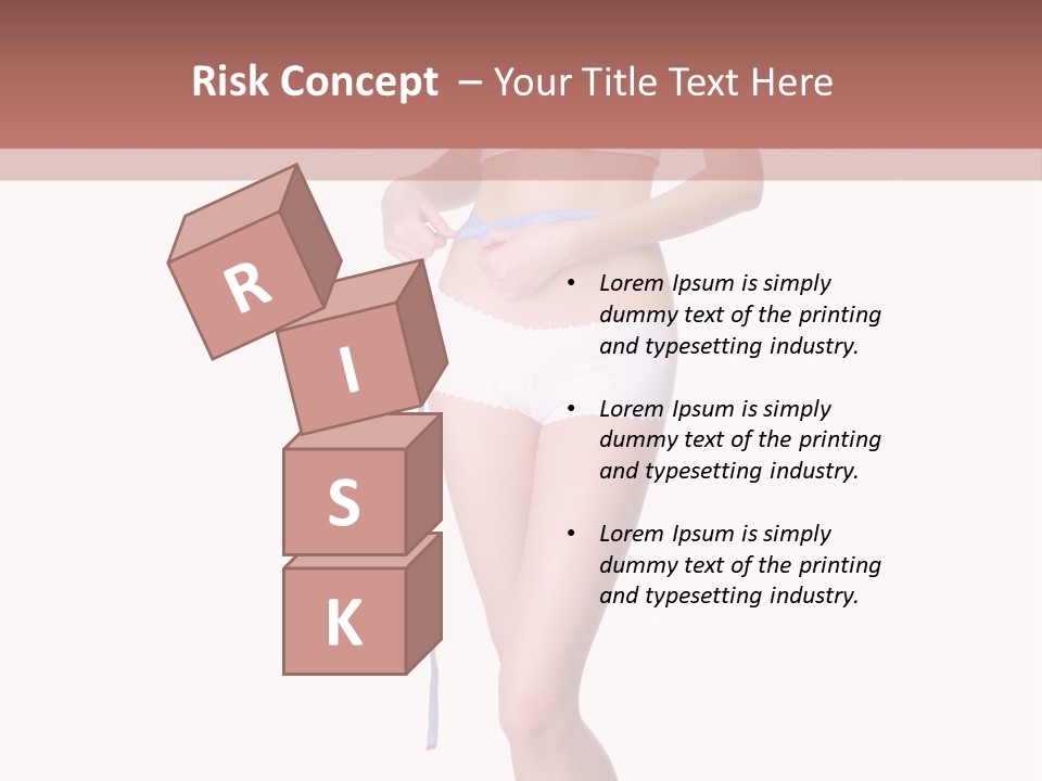 Isolated Woman Success PowerPoint Template