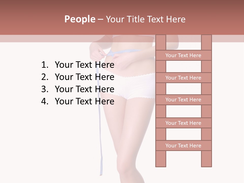 Isolated Woman Success PowerPoint Template