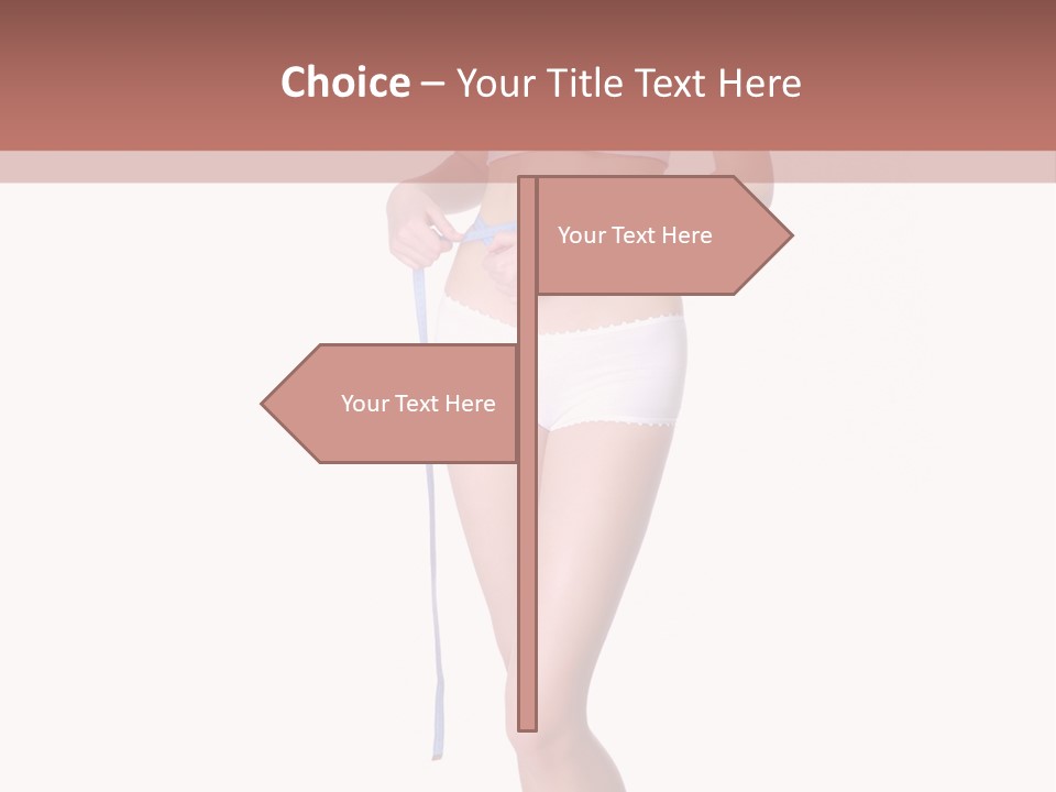 Isolated Woman Success PowerPoint Template