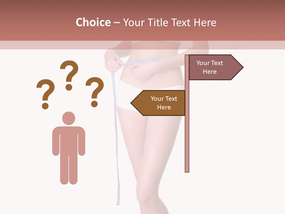 Isolated Woman Success PowerPoint Template