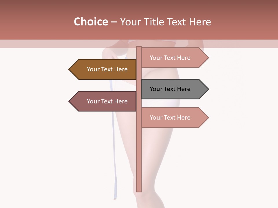Isolated Woman Success PowerPoint Template