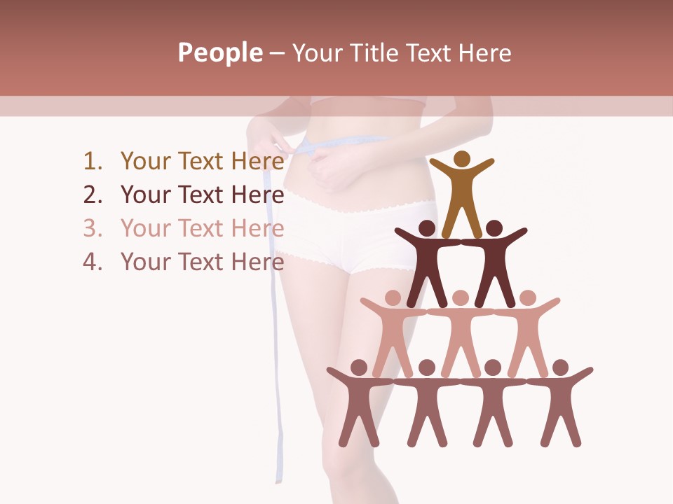 Isolated Woman Success PowerPoint Template