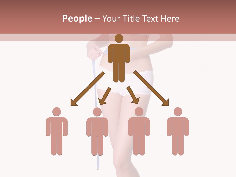 Isolated Woman Success PowerPoint Template